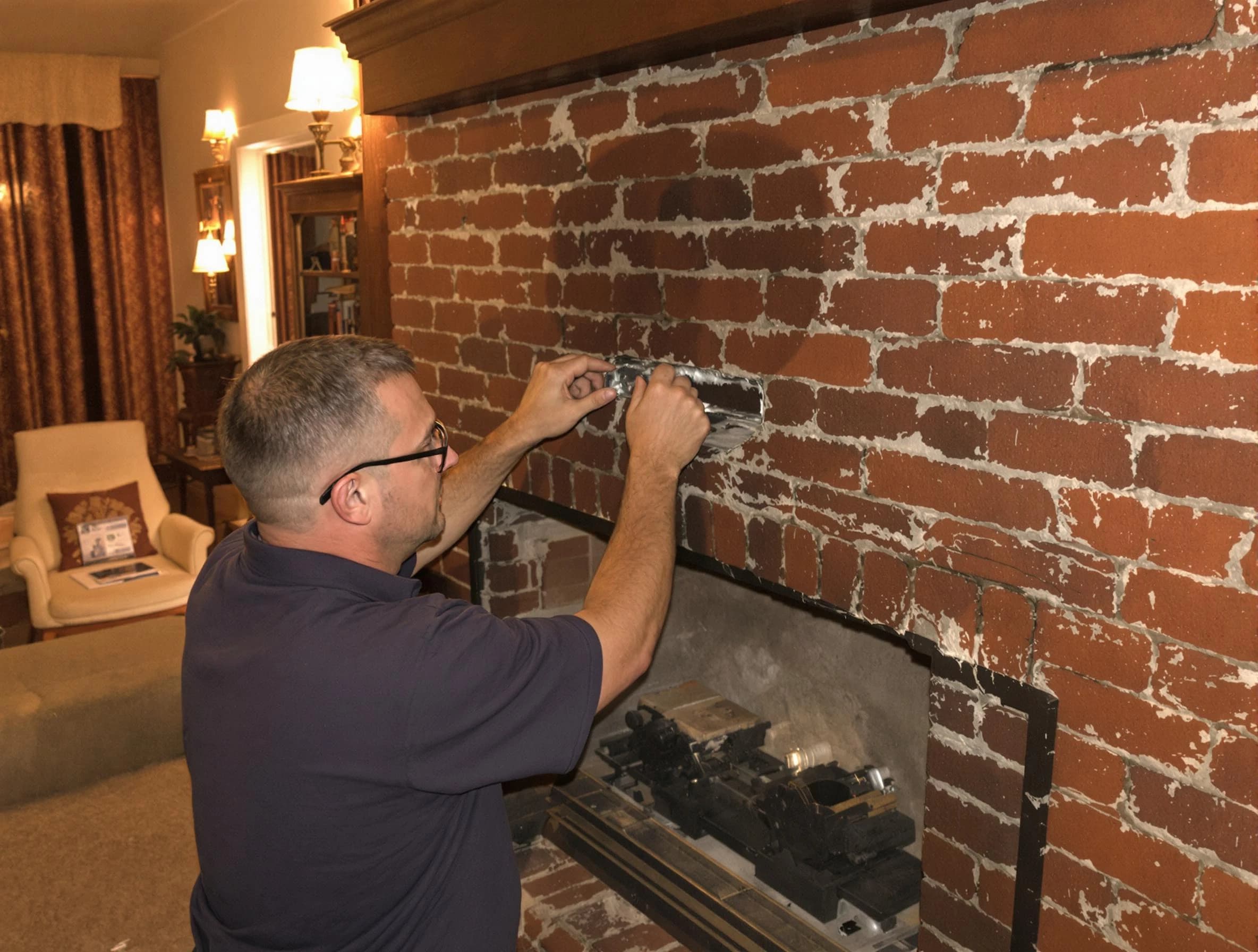 Margaret Chimney Sweep expert fixing a fireplace in Margaret, AL