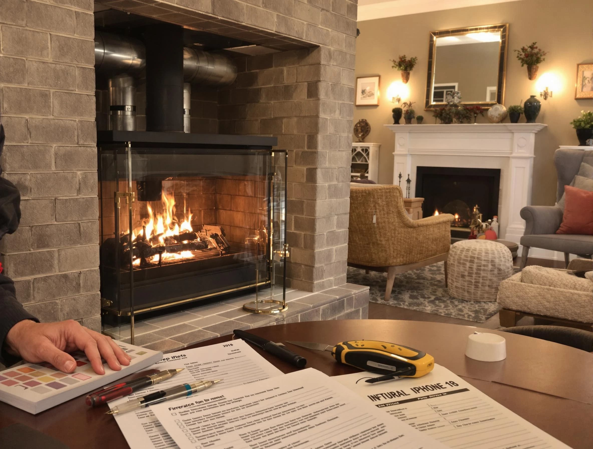 Margaret Chimney Sweep verifying fireplace safety measures in Margaret, AL