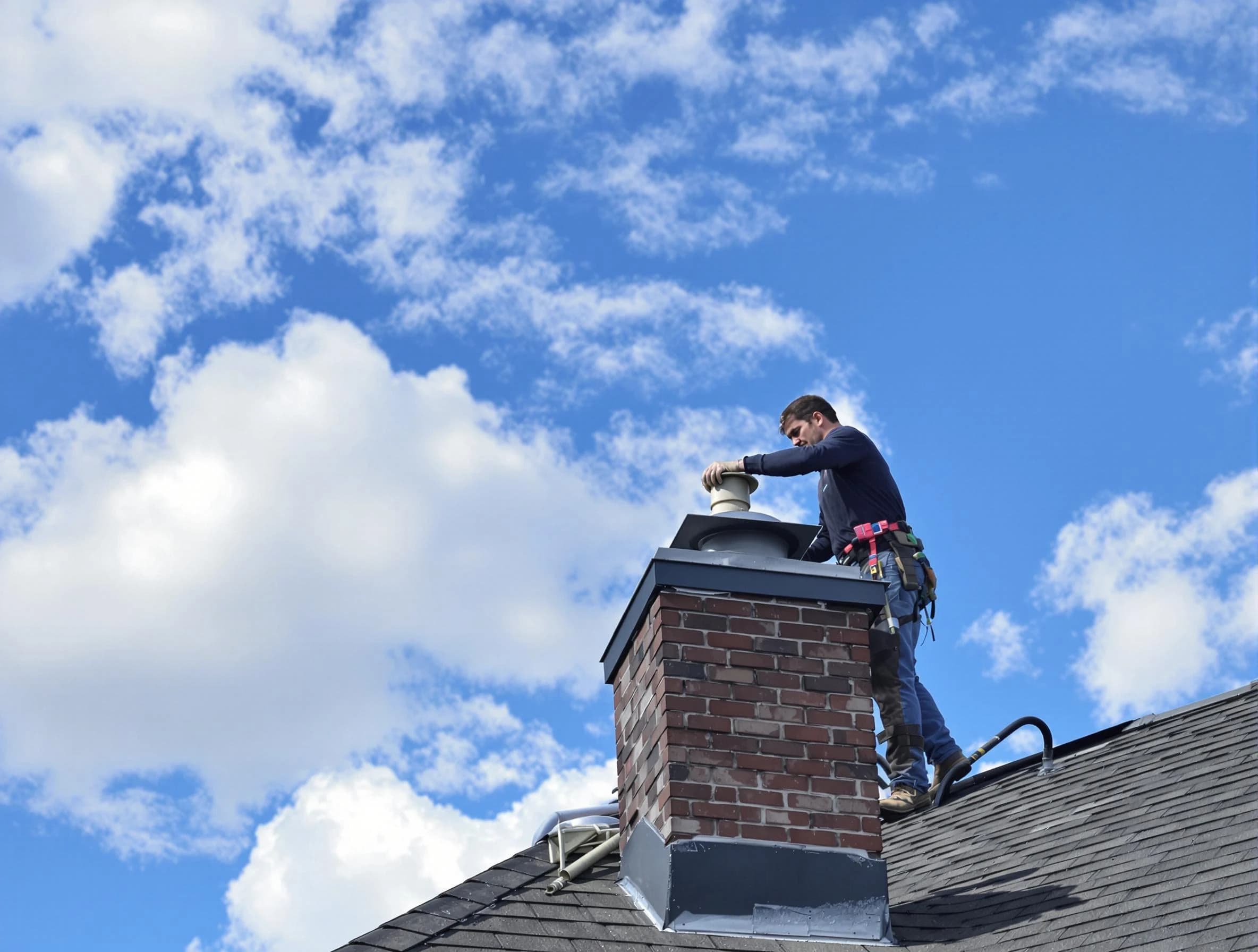 Margaret Chimney Sweep installing a sturdy chimney cap in Margaret, AL
