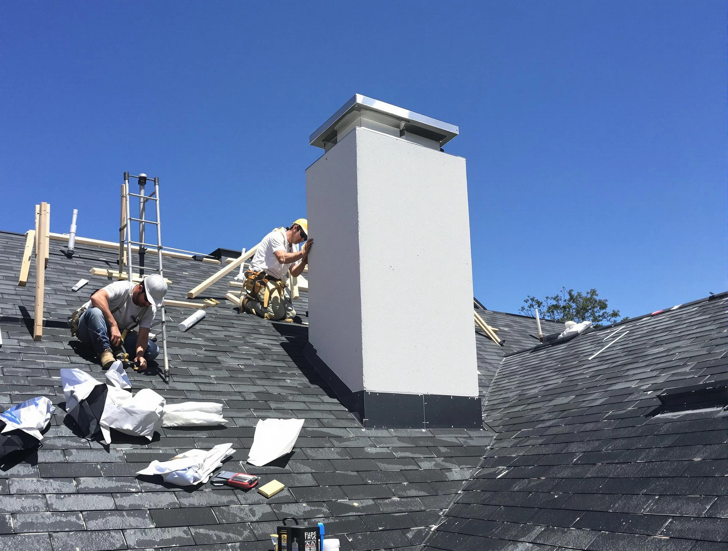Margaret Chimney Sweep crew installing a new chimney in Margaret, AL