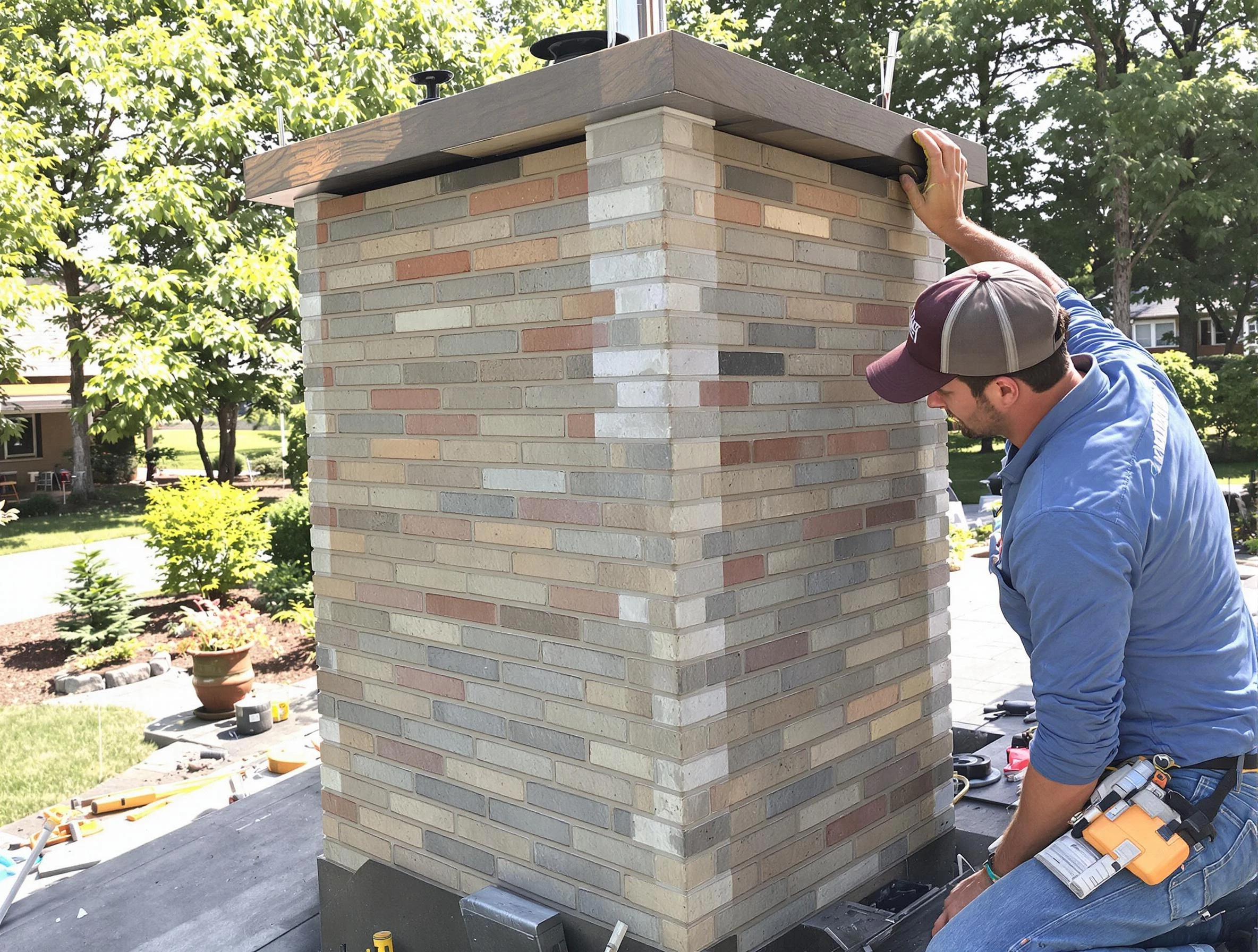 Margaret Chimney Sweep completing a modern chimney remodel in Margaret, AL