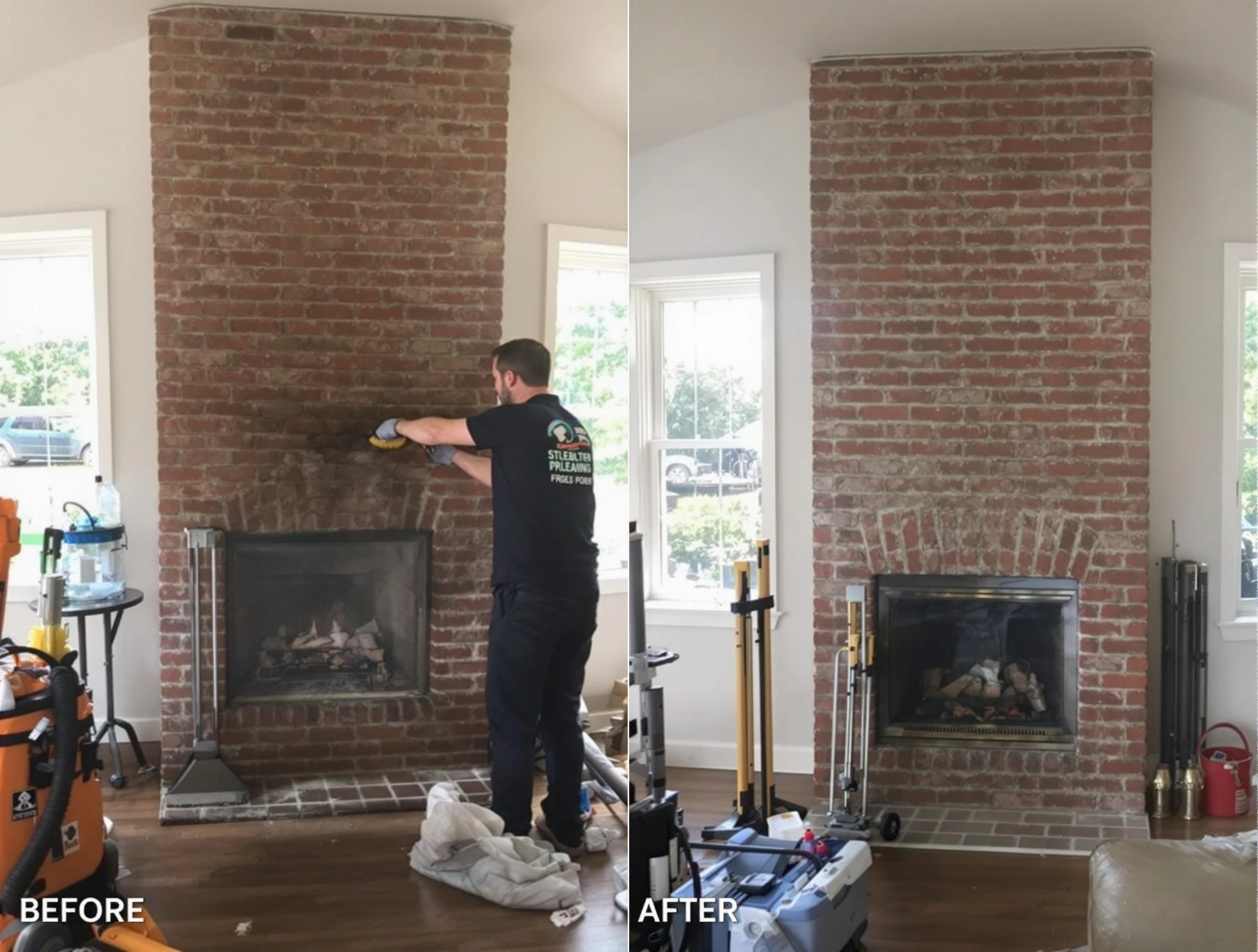 Finished chimney sweeping service by Margaret Chimney Sweep in Margaret, AL